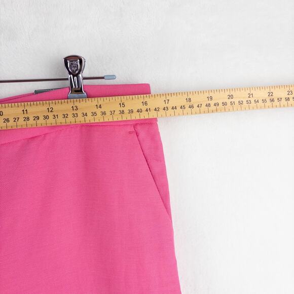 Talbots Greenwich Pants 10P Pink Geranium Linen Wide Leg High Waist NWT - Picture 6 of 12